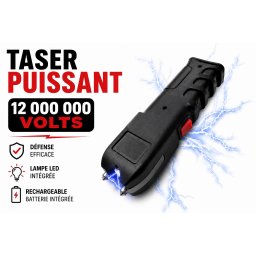 Taser shocker 12 000 000 volts ! LED + Tazer puissant