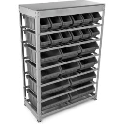 HBM Armoire à bacs, système de stockage, étagères avec 22 bacs de stockage