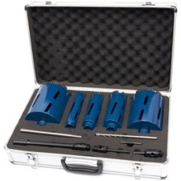 HBM coffret de forets diamantés 38 / 52 / 65 / 117 / 127 mm 11 pièces