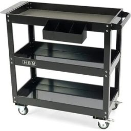 HBM Deluxe Chariot d'outils mobile universel 3 niveaux