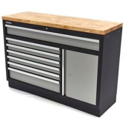 Armoire à outils professionnelle HBM 7 Tiroirs 136 cm, établi avec porte pour équipement d'atelier