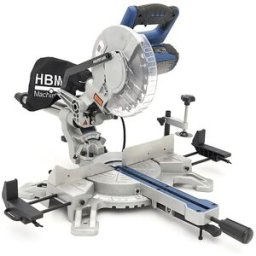 HBM Scie radiale 215 x 70 mm, scie à onglet, scie sur table avec laser