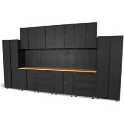 Système d'atelier modulaire premium HBM, 16 pièces, noir mat