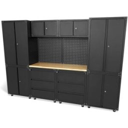 Système d'atelier premium HBM, 11 pièces, noir mat