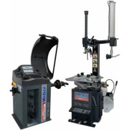 Machine à démonter les pneus Weber professionnelle avec bras de support et jeu d'équilibreurs de pneus