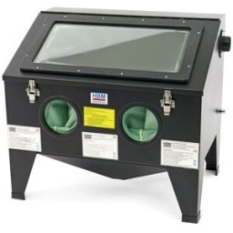 Cabine de sablage HBM SBC 190, chargeur frontal avec ressorts à gaz