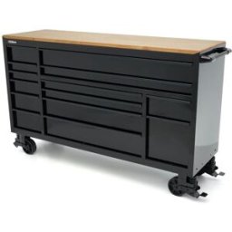 HBM Chariot à outils, 14 tiroirs, 182 cm, noir