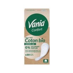Vania Confort Protège-Slips Normal Coton Bio 30 Protège-Lingeries - Boîte 30 protège-lingeries