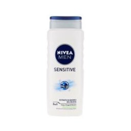 Nivea Men Sensitive Gel Douche 3en1 Corps Visage et Cheveux à l'extrait de Bambou 500 ml - Flacon 500 ml