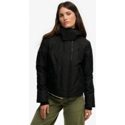 Superdry Femme Veste Coupe-vent Arctic à Capuche Black Taille: 42