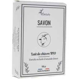 LH BEAUTY Savon Masque au Lait de Chèvre Bio Démaquillant & Nettoyant