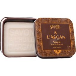 La Savonnerie de Nyons Savon à l'Huile d'Argan Bio et Boîte Métal Démaquillant & Nettoyant