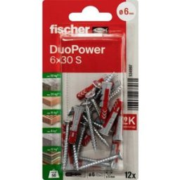 Fischer 534997 DuoPower 6 x 30 S K NV Set de chevilles 30 mm 6 mm 1 set