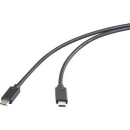 Renkforce Câble USB-C USB 3.2 Gen2x2 USB-C® mâle, USB-C® mâle 2.00 m noir gaine TPE RF-6609644