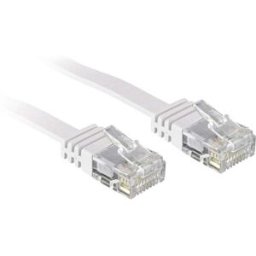LINDY 47504 RJ45 Câble réseau, câble patch CAT 6 U/UTP 5.00 m blanc avec cliquet dencastrement 1 pc(s)