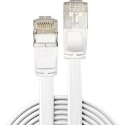 LINDY 47544 RJ45 Câble réseau, câble patch CAT 6a U/FTP 5.00 m blanc avec cliquet dencastrement 1 pc(s)
