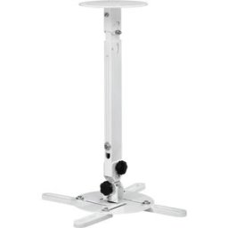 Hama 00220880 Support plafond pour projecteur réglable en hauteur, mobile, inclinable Distance sol/plafond (max.): 635 mm blanc