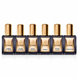 Lot de 6 Extrait de Parfum - Princesse/Royal Gold/Noble/Makkah/ Elixir of Dubai/Amber of Yemen