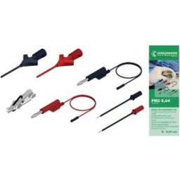 Hirschmann Test & Measurement PMS 0,64 Set de cordons de mesure Banane mâle 4 mm femelle 0.64 mm 1.00 m noir, rouge 1 set