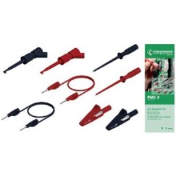 Hirschmann Test & Measurement PMS 2 Set de cordons de mesure mâle 2 mm mâle 2 mm 1.00 m noir, rouge 1 set