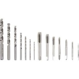 FRITZFURT 3701-6015 Set de tarauds pour machine 15 pièces 2.5 mm, 3.3 mm, 4.2 mm, 5 mm, 6.7 mm, 8.5 mm, 10.2 mm DIN 1814 HSS 1 set