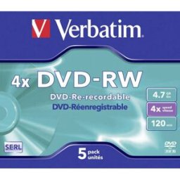 DVD-RW vierge Verbatim 43285 5 pc(s) 4.7 GB 120 min réinscriptible