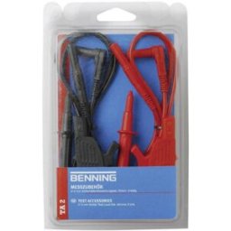 Benning TA 2 Set de cordons de mesure de sécurité Banane mâle 4 mm Banane mâle 4 mm 1.00 m rouge, noir 1 set