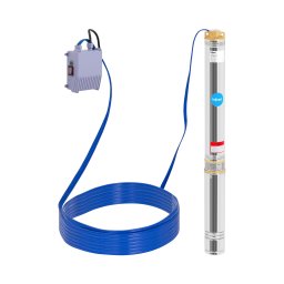 Pompe immergée - 95 mm / 3.75'' - 6000 l/h - 1100 W - 20 m de câble / 102 m de hauteur d'élévation - Inox