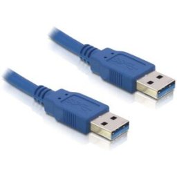 Delock Câble USB USB 3.0 USB-A mâle, USB-A mâle 0.50 m bleu 83121