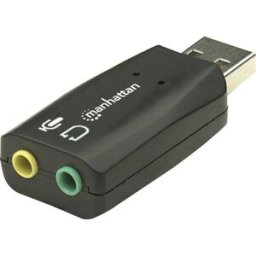 Carte son externe 2.1 Manhattan Hi-Speed USB 3-D Audio Adapter avec port casque extérieur