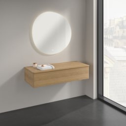 Villeroy und Boch Buffet Villeroy & Boch Antao K41101HN 120 x 26,8 x 50 cm, plan vasque couleur chêne miel, chêne miel