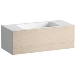 Lavabo Laufen FOLIO H580FO45241121 1004 x 450 x 350 mm, sans plage de robinetterie, sans perçage pour robinetterie, sans trop-plein, chêne brossé