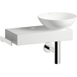 Lavabo Laufen PICCOLO NOVO H561PN30001111 555 x 320 x 400 mm, tablette à gauche, un trou de robinetterie, sans trop-plein, blanc