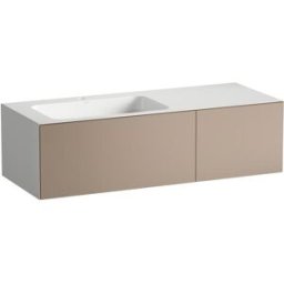 Lavabo Laufen FOLIO H580FO75221111 1254 x 500 x 350 mm, avec plage de robinetterie, un trou de robinetterie centré, sans trop-plein, coloris : Moonstone