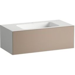 Lavabo Laufen FOLIO H580FO45221111 1004 x 500 x 350 mm, avec plage de robinetterie, un trou de robinetterie centré, sans trop-plein, coloris : Moonstone