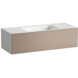 Lavabo Laufen FOLIO H580FO55221111 1254 x 500 x 350 mm, avec plage de robinetterie, un trou de robinetterie centré, sans trop-plein, coloris : Moonstone