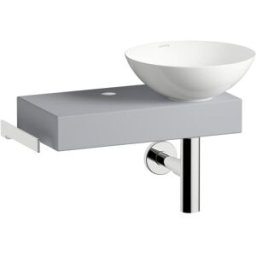 Lavabo Laufen PICCOLO NOVO H561PN37101111 555 x 320 x 400 mm, tablette à gauche, un trou de robinetterie, sans trop-plein, finition Nordic Matt