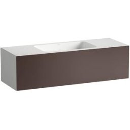 Lavabo Laufen FOLIO H580FO55231121 1254 x 450 x 350 mm, sans plage de robinetterie, sans perçage pour robinetterie, sans trop-plein, coloris : Terre