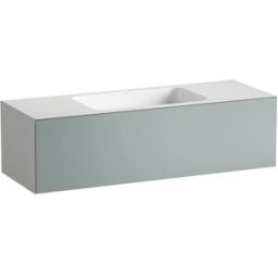 Lavabo Laufen FOLIO H580FO55211121 1254 x 450 x 350 mm, sans plage de robinetterie, sans perçage pour robinetterie, sans trop-plein, coloris : Gris fossile