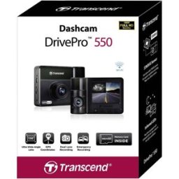 Caméra embarquée + GPS Transcend DrivePro 550B Angle de vue horizontal=150 ° 12 V, 24 V Wi-Fi, batterie, caméra dintérieur
