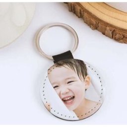 Ocadeau Porte clé cuir rond photo