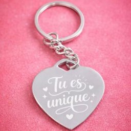 Ocadeau Porte clé coeur recto verso gravé