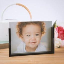 Ocadeau Cadre verre support noir