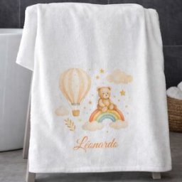 Ocadeau Serviette bain bébé avec prénom