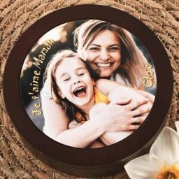 Ocadeau Boite bois ronde photo