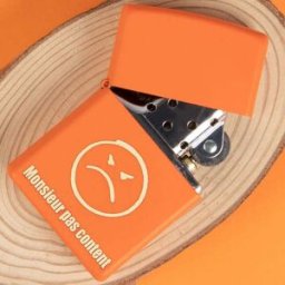 Ocadeau Briquet Zippo orange gravé