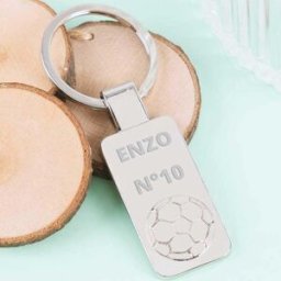 Ocadeau Porte clé ballon foot gravé