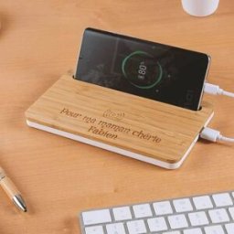 Ocadeau Support smartphone chargeur gravé