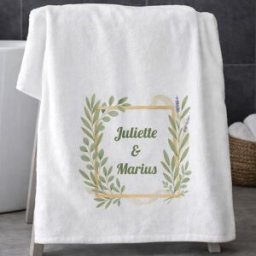 Ocadeau Serviette bain couple personnalisée
