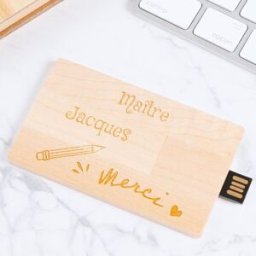 Ocadeau Carte USB bois maitresse